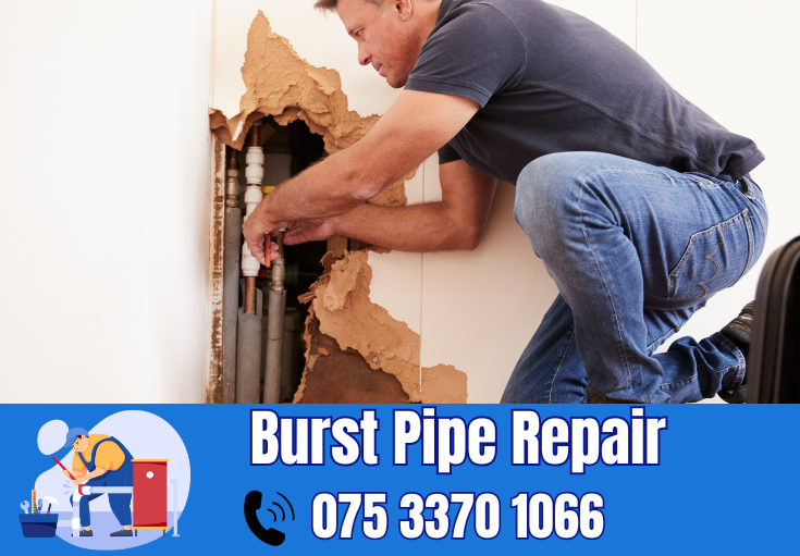 burst pipe repair West Malling